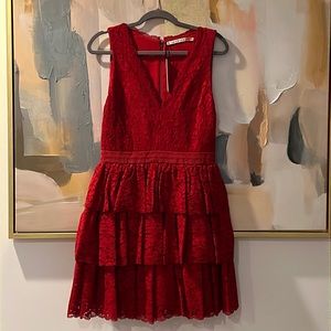 Alice + Olivia Red Lace Dress Brand NEW